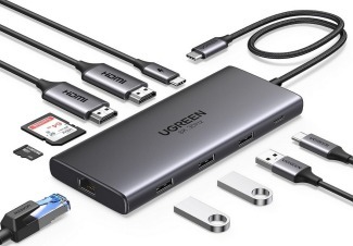 Adaptador Tipo C 10 En 1 Multiport Hub Estacion Lan Hdmi 8K 4k ugreen